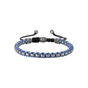 Icon Silver-Tone & Blue Cord Bolo Bracelet Product Image