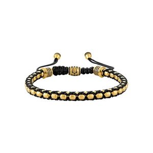 Icon Gold-Tone & Black Cord Bolo Bracelet Product Image