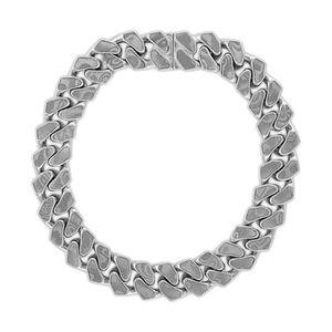 Marc Anthony Sterling Silver & Damascus Steel Curb Bracelet 8.5" Product Image