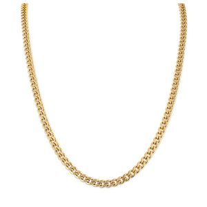 Classic 6mm Stainless Steel Curb Chain Necklace - 22" Gold-Tone Product Image