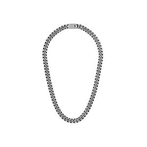 Classic 10mm Blue & Steel Curb Chain Necklace 24" Product Image