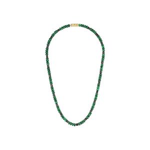 Classic Green Malachite & Hematite Beaded Necklace 22" Product Image