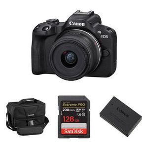 Canon EOS R50 Mirrorless Camera with 18-45mm Lens Product Image
