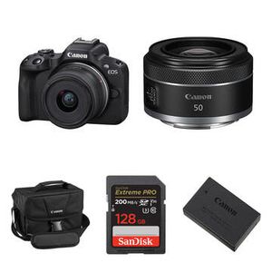 Canon EOS R50 Mirrorless Camera with 18-45mm & 50m Product Image