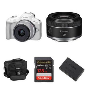Canon EOS R50 Mirrorless Camera with 18-45mm & 50m Product Image