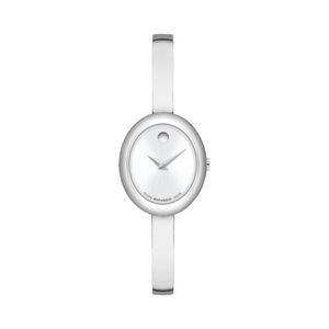 Ladies Museum Bangle Silver-Tone Stainless Steel Watch Silver Dial Product Image
