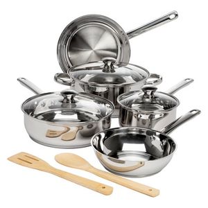 10pc Pure Intentions Stainless Steel Cookware Set Product Image