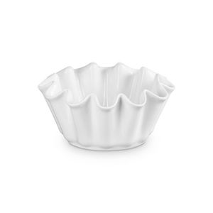 1.4qt Stoneware Ruffle Brioche Dish White Product Image