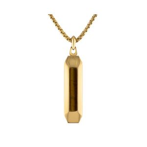 Marine Star Gold-Tone Stainless Steel Dog Tag Pendant Necklace 24"-26" Product Image