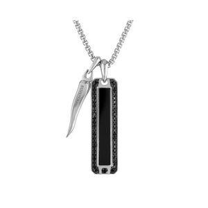 Icon Black Onyx & Black Diamonds Pendant Necklace 24"-26" Product Image