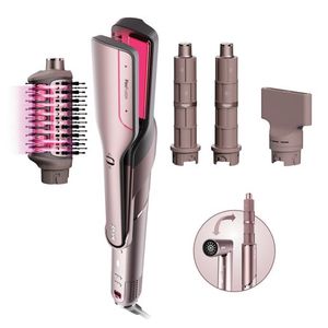 FlexFusion 5-in-1 Air Styler Straightener + Brush Set Blush Product Image