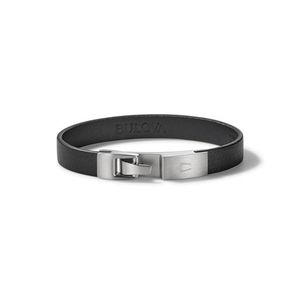 Classic Single Wrap Leather Bracelet - Medium Black Product Image