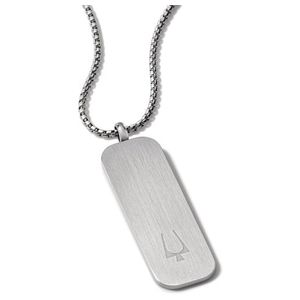 Classic Stainless Steel Dog Tag Pendant Necklace Product Image
