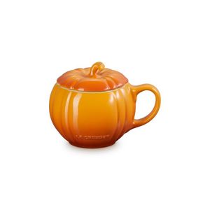 14oz Stoneware Pumpkin Mug w/ Lid Persimmon Product Image