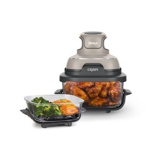 Crispi 4-in-1 Portable Glass Air Fryer Cooking System Stone Product Image