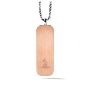 Latin GRAMMY Rose Gold-Tone Stainless Steel Dog Tag Necklace Product Image