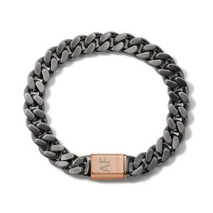 Latin GRAMMY Gray & Rose Gold-Tone Stainless Steel Chain Link Bracelet - Small Product Image