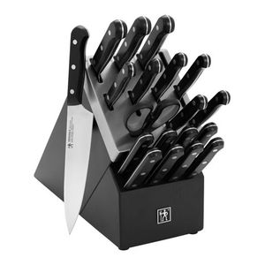 Solution 20pc Self-Sharpening Black Knife Block Set Product Image