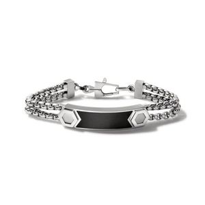 Precisionist Stainless Steel Double Chain ID Bracelet w/ Matte Epoxy - Medium Product Image
