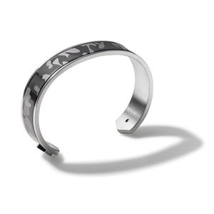 Precisionist Stainless Steel Camouflage Open Cuff Bracelet - Large Product Image