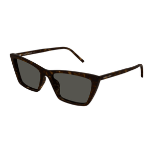 Saint Laurent Women's SL737 Mica Thin Sunglasses Havana/Grey Grey Havana Product Image