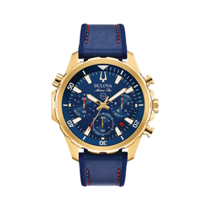 Bulova Men's Marine Star Chronograph Blue Strap Watch Product Image