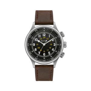 Bulova Men's A-15 Pilot Brown Leather Strap Watch Product Image