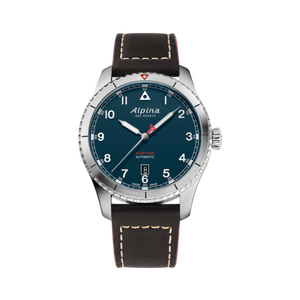 Alpina Men's Startimer Pilot Automatic Brown Leather Watch Product Image