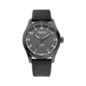 Alpina Men's Startimer Pilot Automatic Gray Rubber Strap Watch Product Image