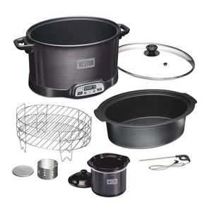 2-in-1 Indoor Smoker & Slow Cooker w/ Party Dipper Product Image