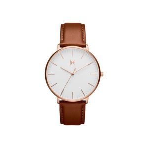 Mens Legacy Slim Eagle Tan Leather Strap Watch White Dial Product Image