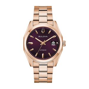Mens Surveyor Automatic Rose Gold-Tone Stainless Steel Watch Aubergine Dial Product Image