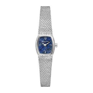 Ladies Goddess of Time Silver-Tone Stainless Steel Mesh Watch Sodalite Dial Product Image