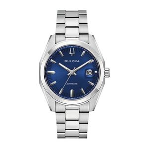 Mens Surveyor Automatic Silver-Tone Stainless Steel Watch Blue Dial Product Image