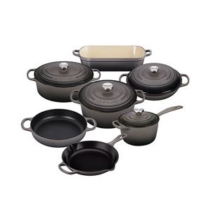 11pc Signature Cast Iron Cookware Set Oyster Product Image