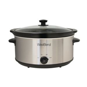 6qt Oval Slow Cooker Silver Product Image