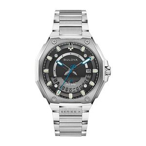Mens Series X HPQ Precisionist Silver-Tone Stainless Steel Watch Black Dial Product Image