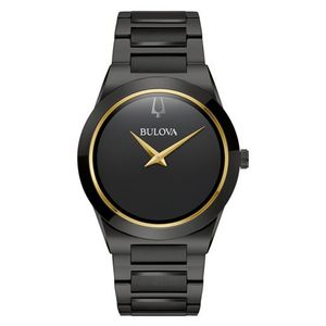 Mens Millenia Black Ion-Plated Stainless Steel Watch Black Dial Product Image