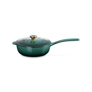 2.25qt Holly Collection Cast Iron Saucier w/ Gold Knob Artichaut Product Image