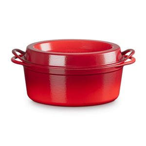 7.75qt Traditional Cast Iron Oval Doufeu Cerise Product Image