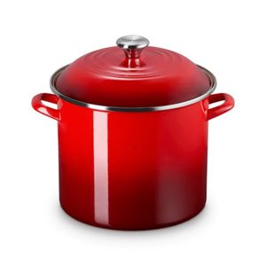 12qt Enamel on Steel Classic Stockpot w/ Lid Cerise Product Image