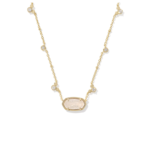 Kendra Scott Disney Gold Mickey Mouse Elisa Short Pendant Necklace in Iridescent Drusy Product Image