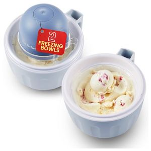 Pint Perfect Ice Cream Maker w/ 2 Freezing Bowls Periwinkle Product Image