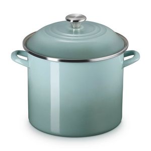 12qt Enamel on Steel Classic Stockpot w/ Lid Sea Salt Product Image