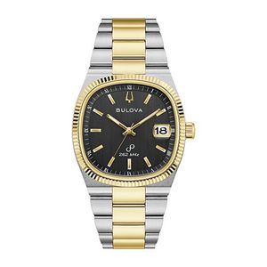Mens Super Seville HPQ Precisionist Two-Tone Stainless Steel Watch Black Dial Product Image