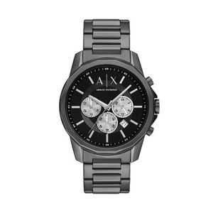 Mens Banks Chronograph Black Ion-Plated Stainless Steel Watch Black Dial Product Image
