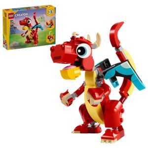 LEGO - Creator 3 in 1 Red Dragon 3 in 1 Animal Toy Set 31145 Product Image