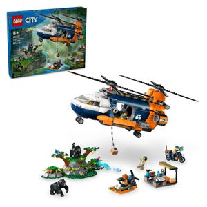 LEGO - City Jungle Explorer Helicopter at Base Camp Building Toy 60437 Product Image