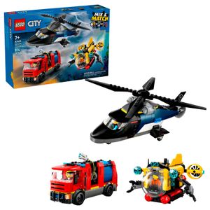 LEGO - City Helicopter, Fire Truck & Submarine Remix Building Toy 60462 Product Image