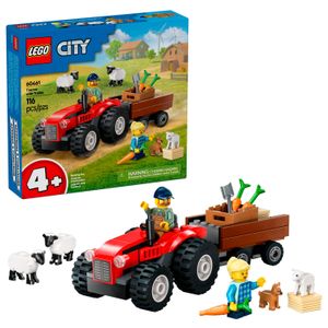 LEGO - City Red Farm Tractor with Trailer & Sheep Building Toy 60461 Product Image